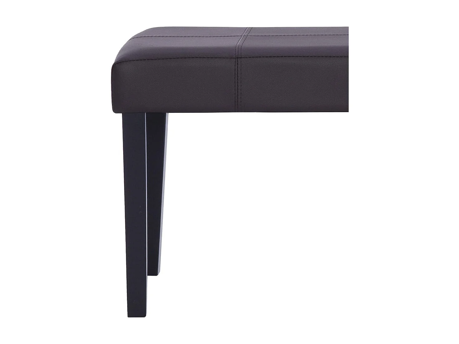 Bankje 106 cm kunstleer bruin