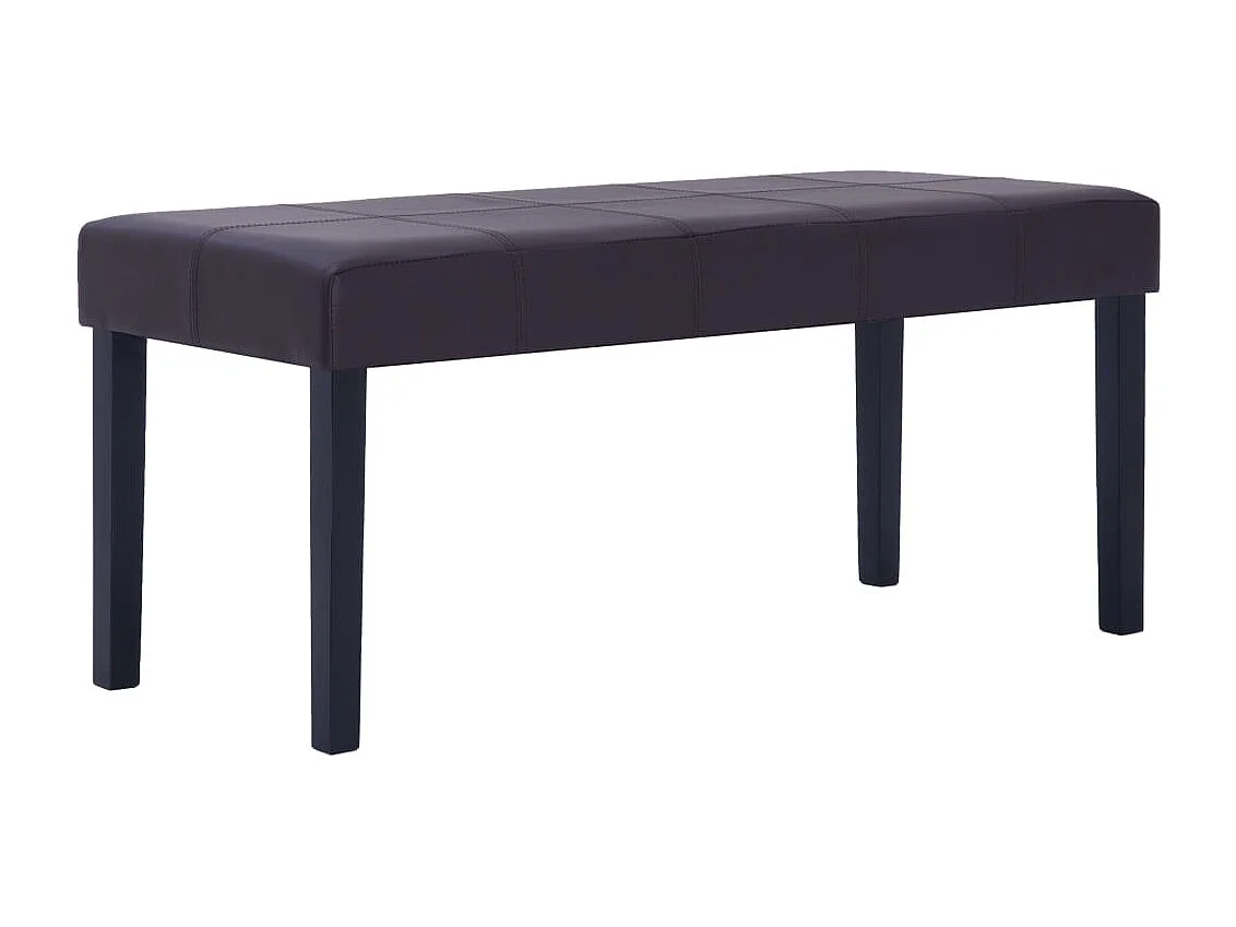 Banco 106 cm couro artificial castanho