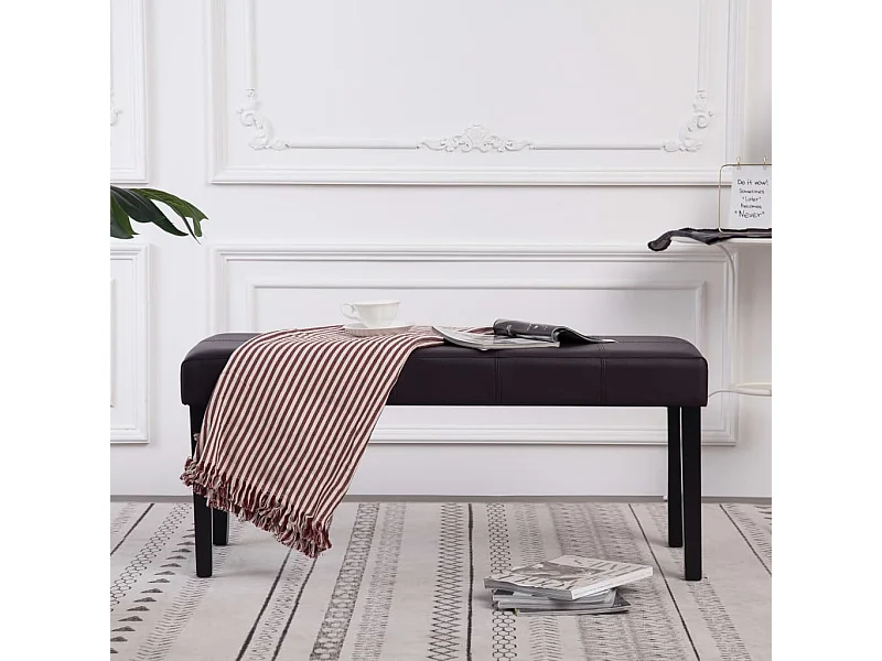 Banc 106 cm Marron Similicuir