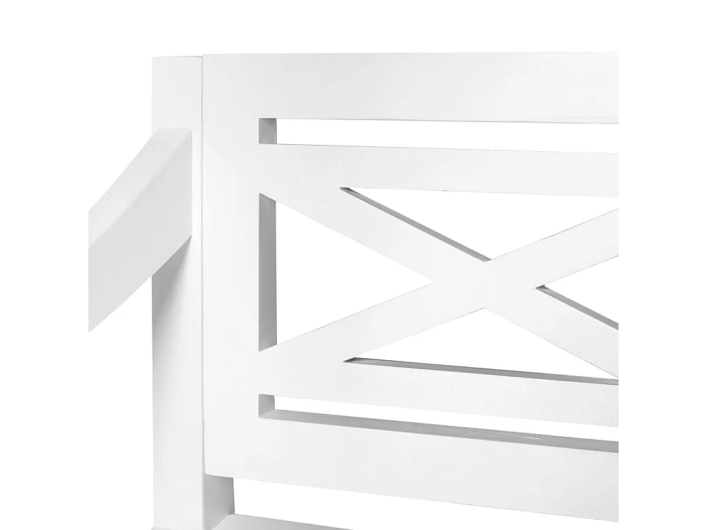 Banco Batávia 98 cm madeira maciça de mogno branco