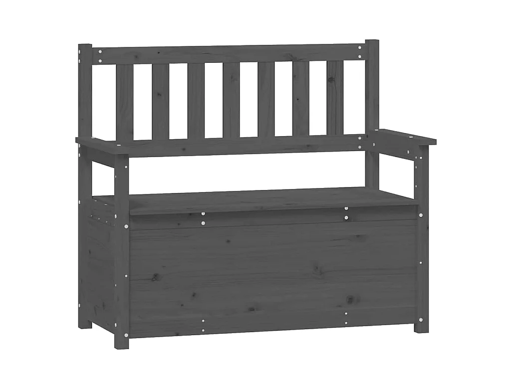 Banc Gris 112,5x51,5x96,5 cm Bois de pin massif