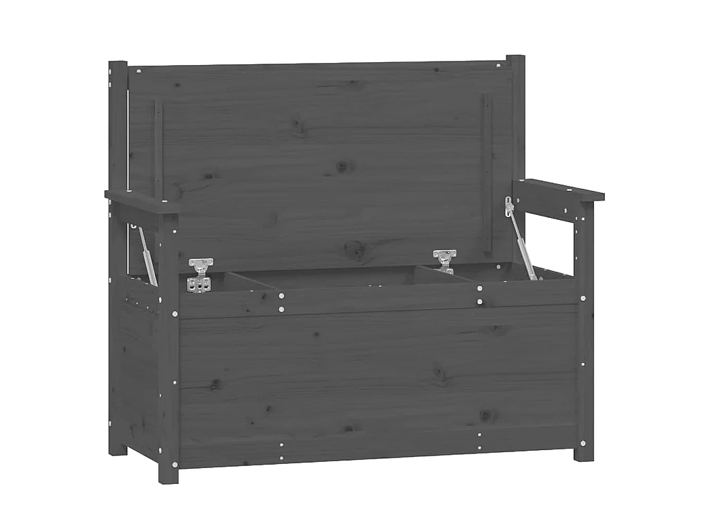 Banc Gris 112,5x51,5x96,5 cm Bois de pin massif