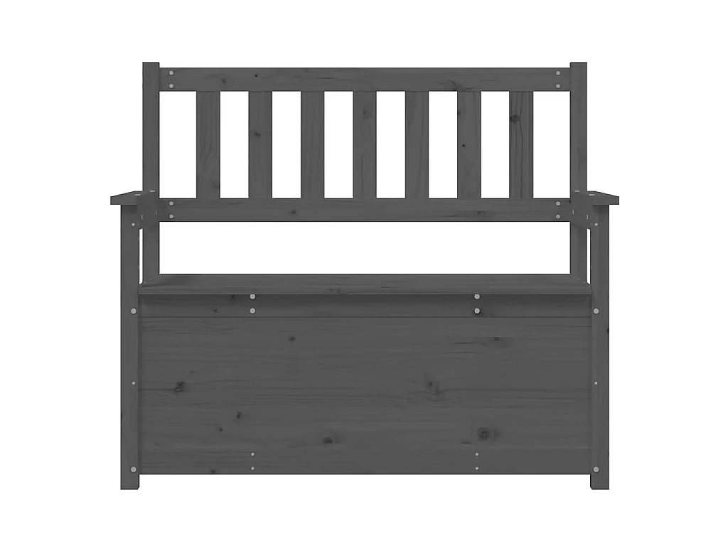 Banc Gris 112,5x51,5x96,5 cm Bois de pin massif
