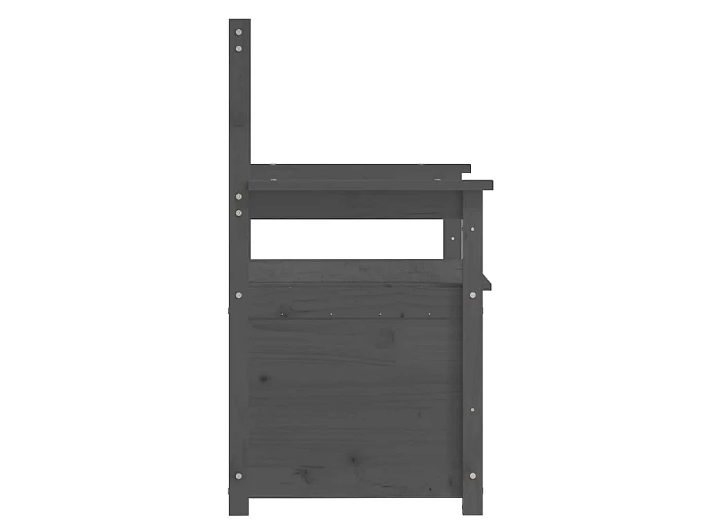 Banc Gris 112,5x51,5x96,5 cm Bois de pin massif