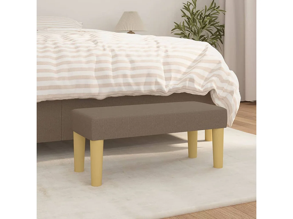 Banc Taupe 70x30x30 cm Tissu