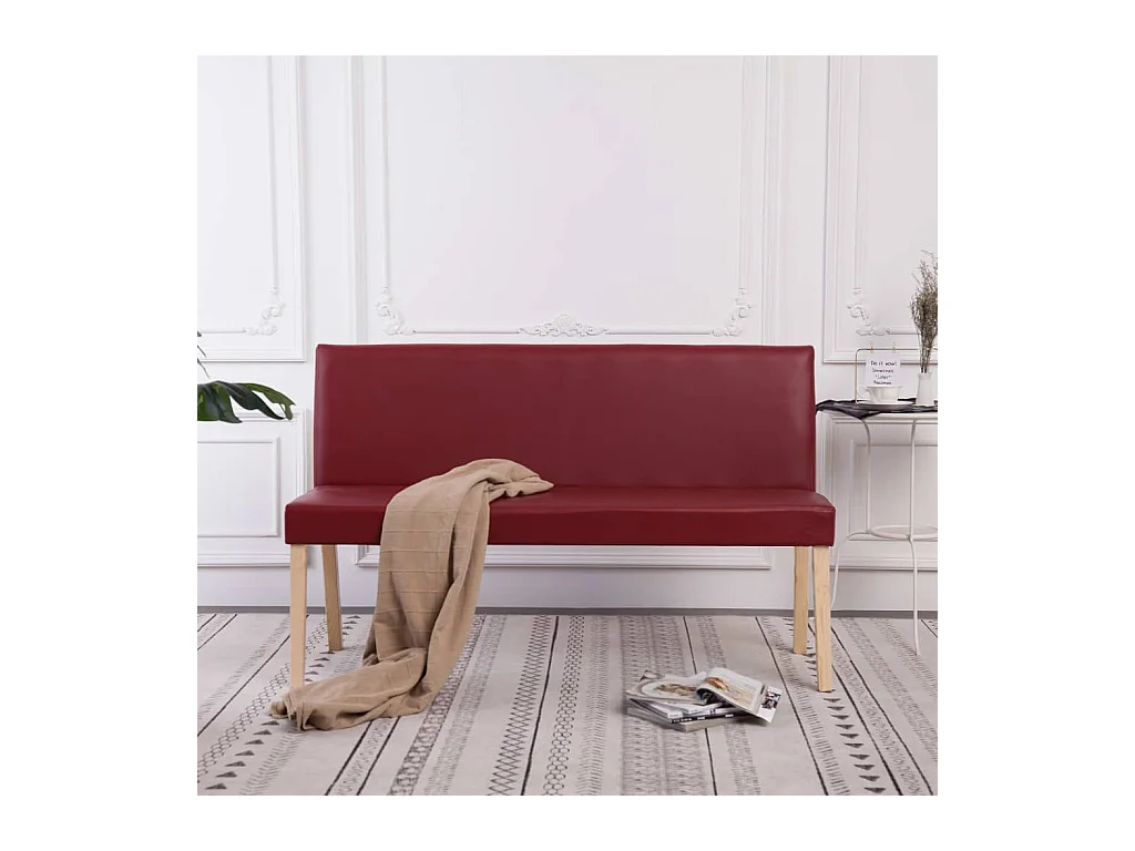 Panca 139,5 cm Rosso Vino in Similpelle