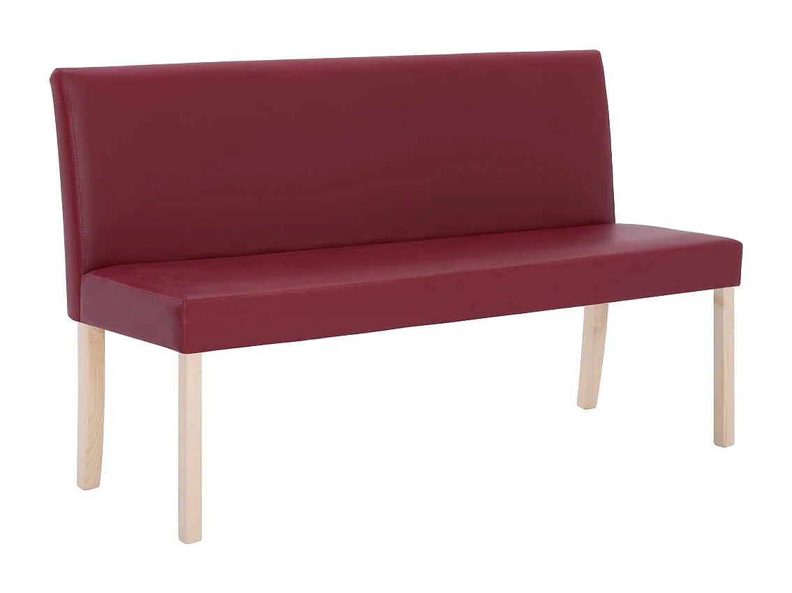 Banc 139,5 cm Rouge bordeaux Similicuir