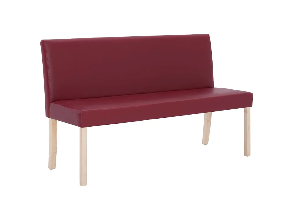 Banc 139,5 cm Rouge bordeaux Similicuir