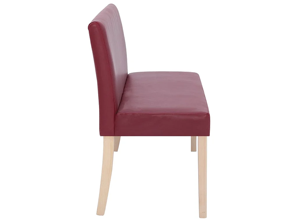 Banc 139,5 cm Rouge bordeaux Similicuir
