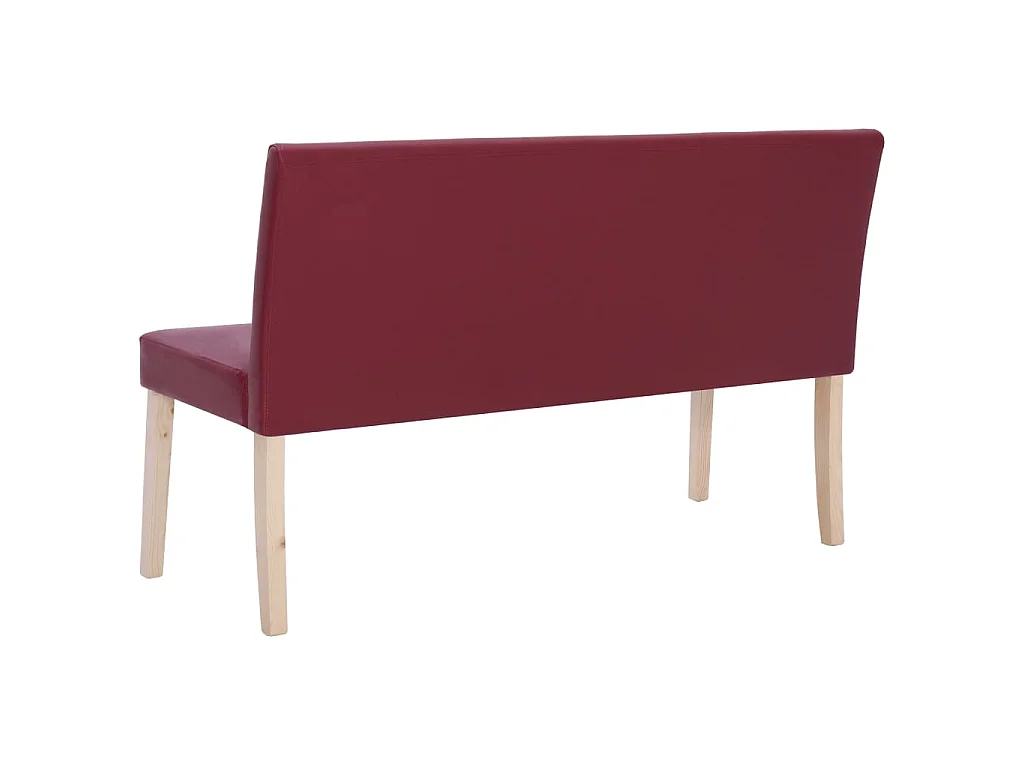 Banc 139,5 cm Rouge bordeaux Similicuir