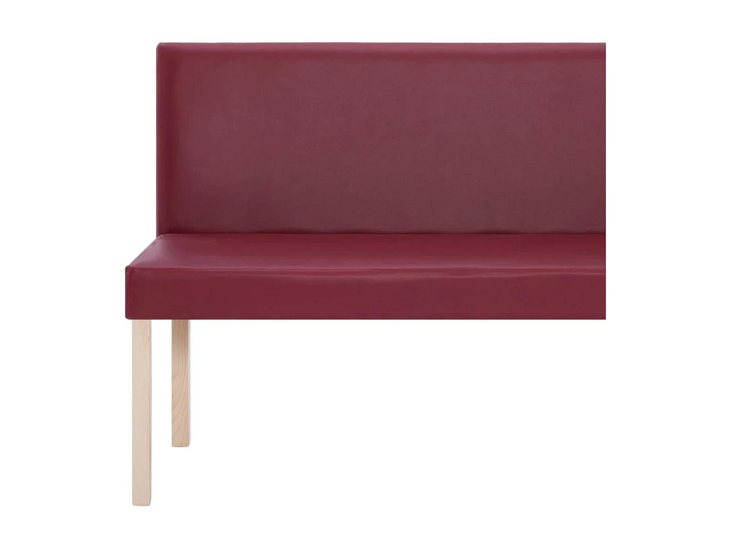 Banc 139,5 cm Rouge bordeaux Similicuir