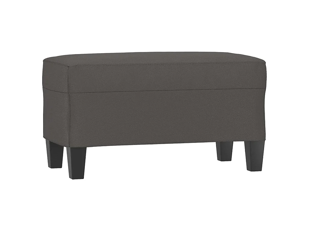 Banc Gris 70x35x41 cm Similicuir