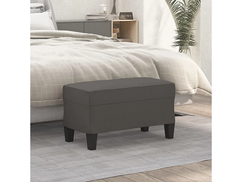 Banc Gris 70x35x41 cm Similicuir