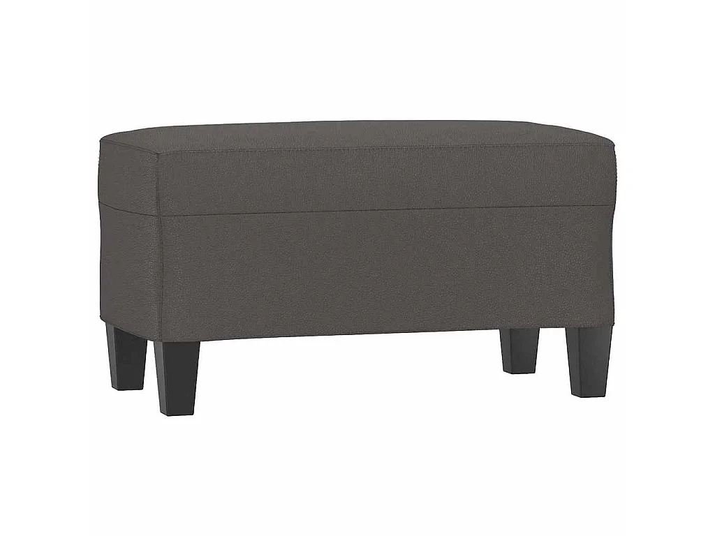 Bankje 70x35x41 cm kunstleer grijs