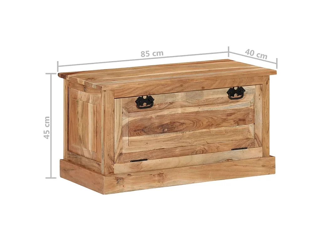 Panca con Scarpiera 85x40x45 cm in Legno Massello di Acacia