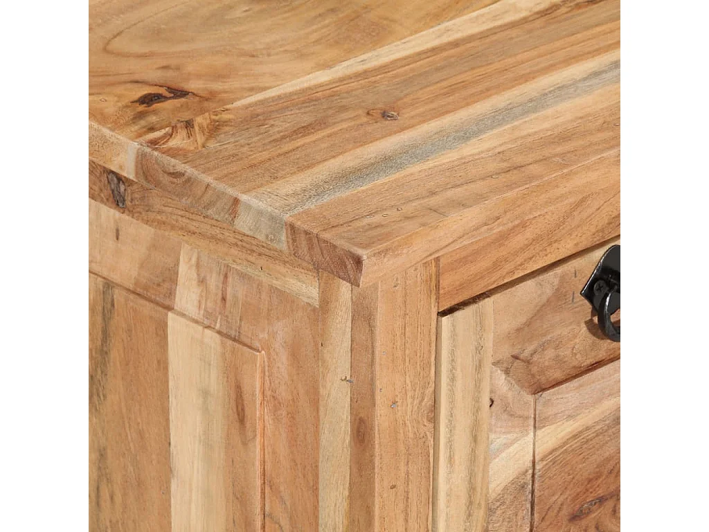Panca con Scarpiera 85x40x45 cm in Legno Massello di Acacia