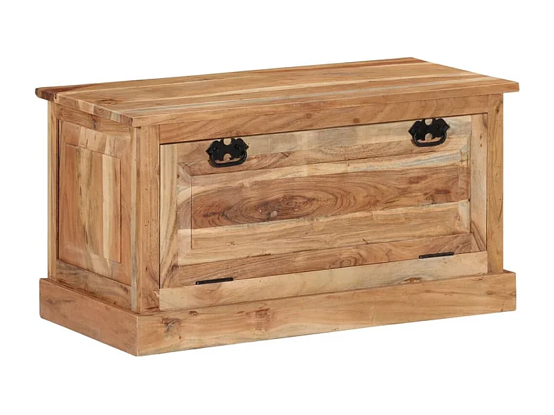 Banco zapatero madera de acacia maciza 85x40x45 cm