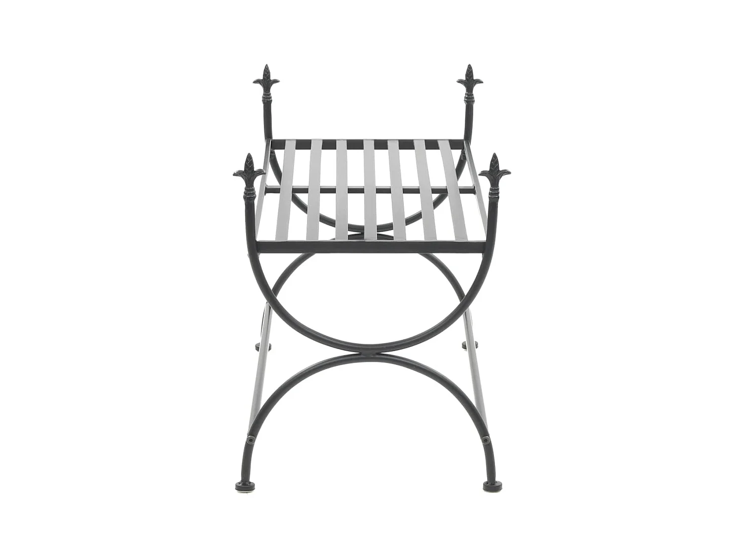 Banc Style vintage Métal 83 x 42 x 55 cm Noir