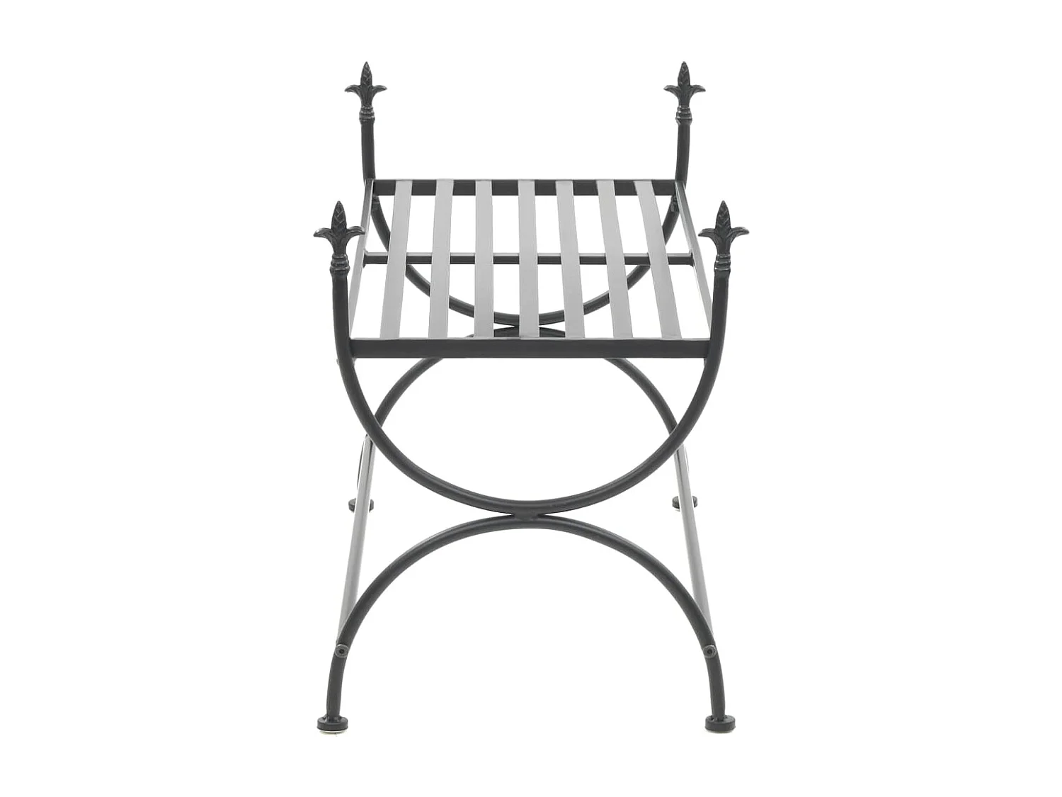 Banco estilo vintage metal 83x42x55 cm preto