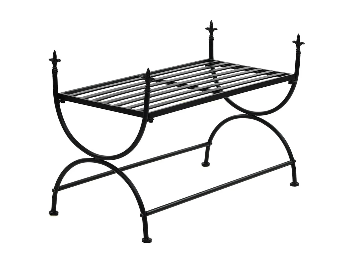 Banco estilo vintage metal 83x42x55 cm preto
