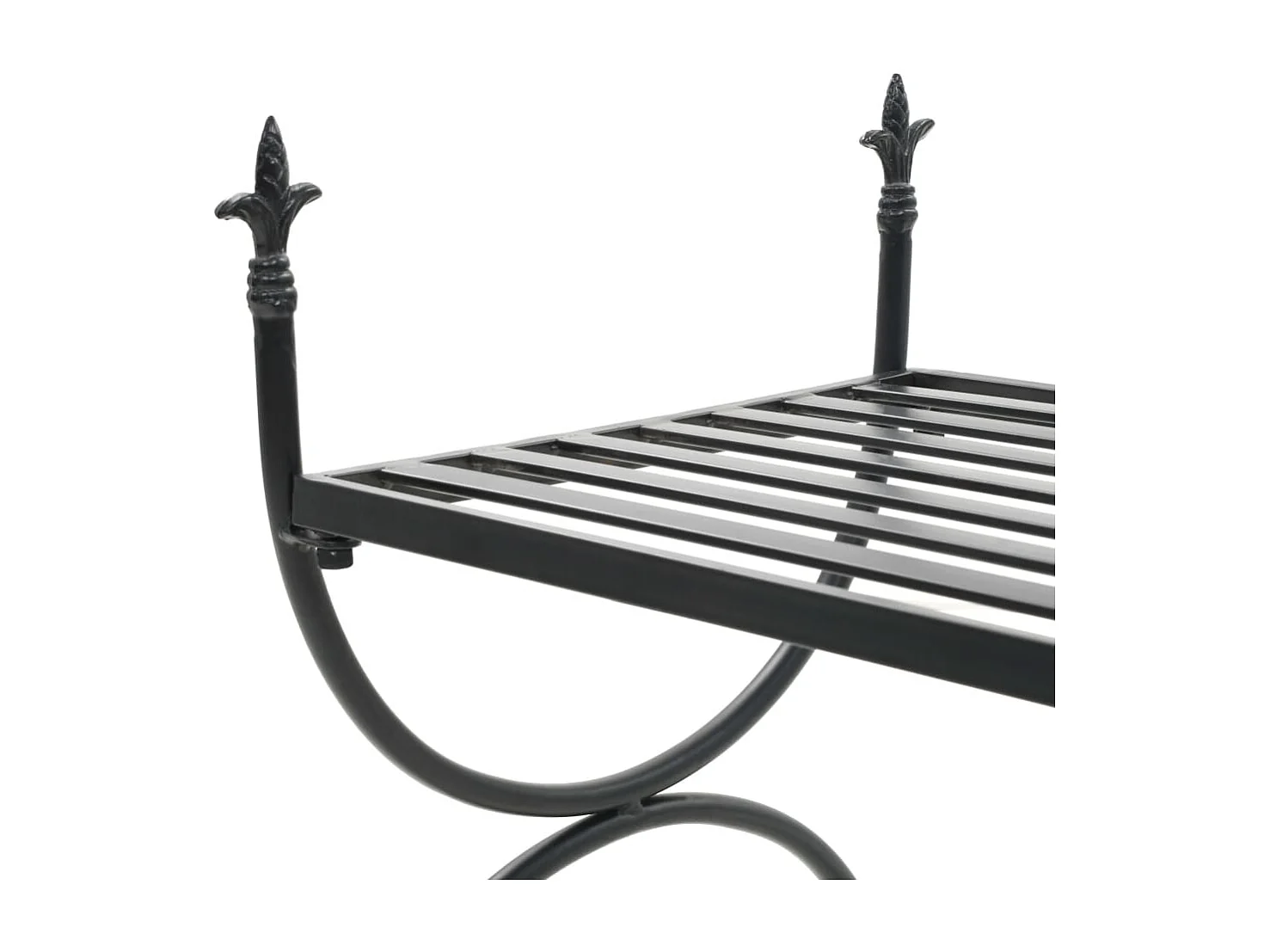 Banco estilo vintage metal 83x42x55 cm preto