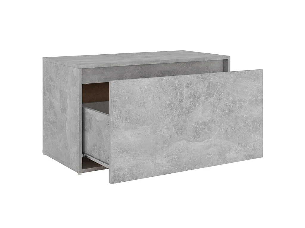 Banc d'entrée 80x40x45 cm Gris béton Bois d'ingénierie