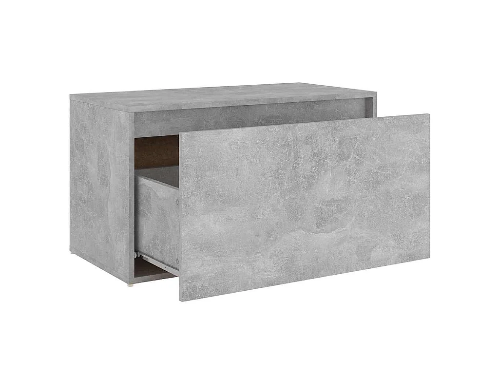 Banc d'entrée 80x40x45 cm Gris béton Bois d'ingénierie