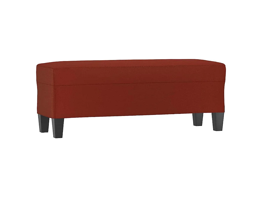 Banc Rouge bordeaux 100x35x41 cm Similicuir