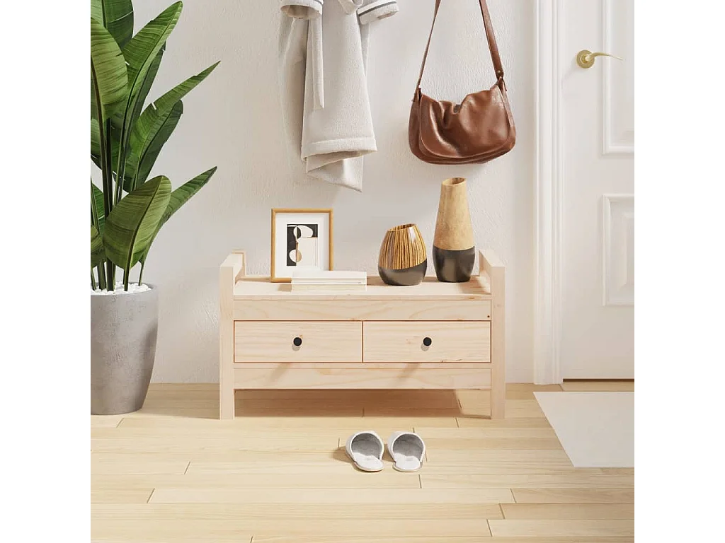 Flurbank 80x40x43 cm Massivholz Kiefer