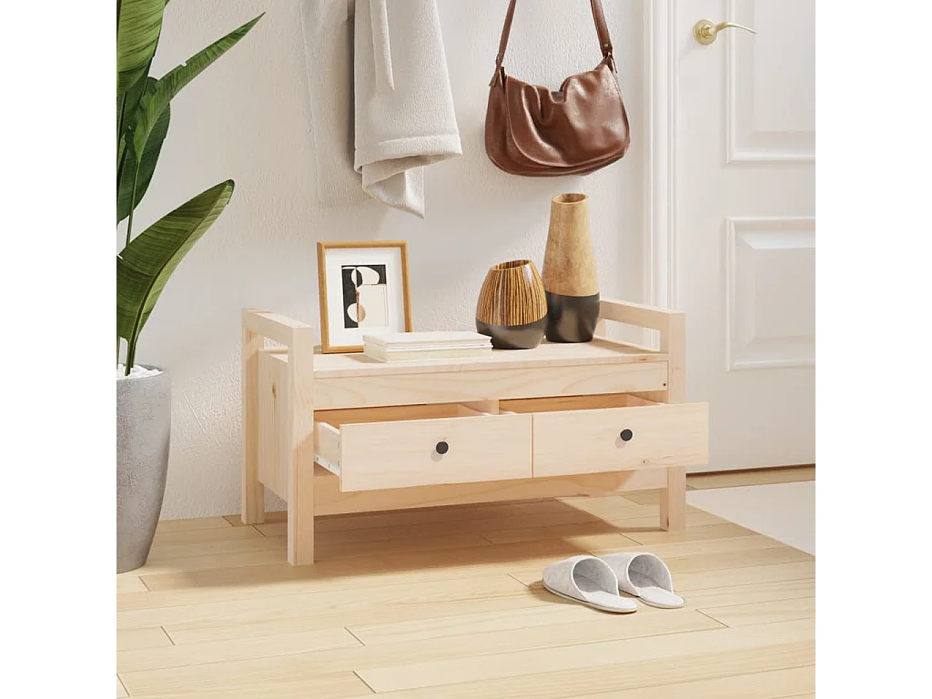 Flurbank 80x40x43 cm Massivholz Kiefer