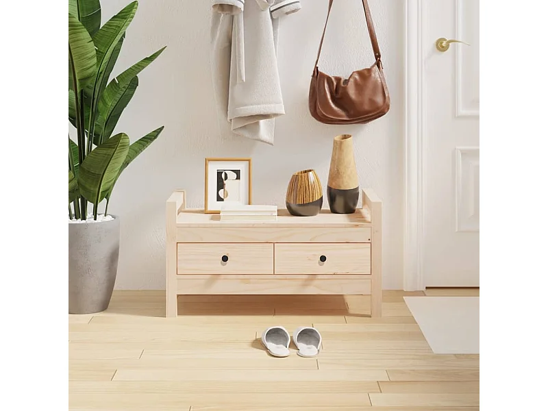 Banc d'entrée 80x40x43 cm Bois de pin massif