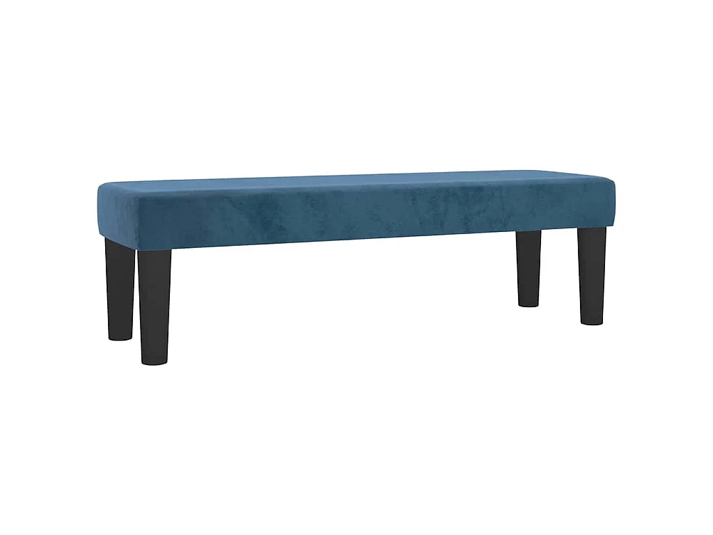 Banc Bleu foncé 100x30x30 cm Velours