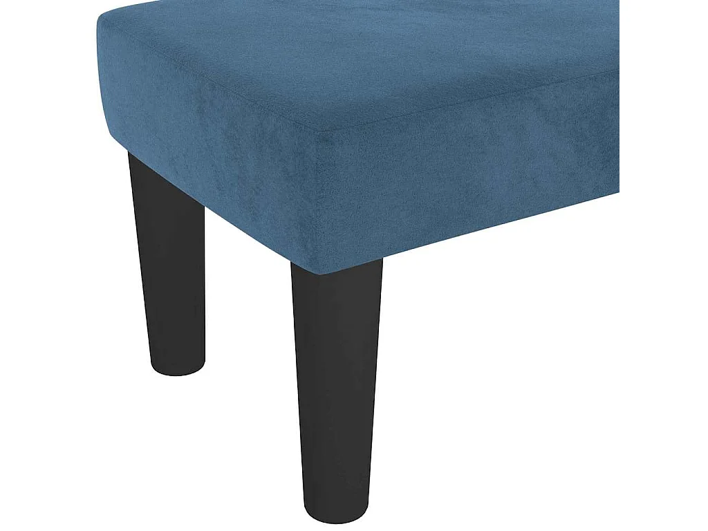 Banc Bleu foncé 100x30x30 cm Velours
