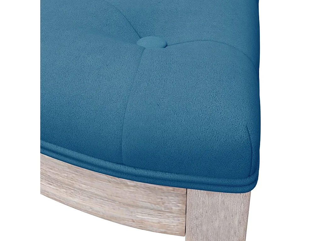 Banc Bleu 110,5x45x49 cm Velours