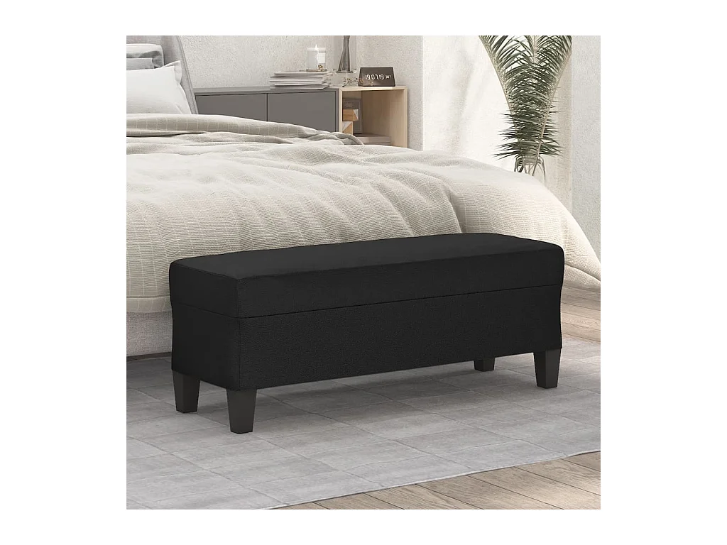 Bankje 100x35x41 cm kunstleer zwart