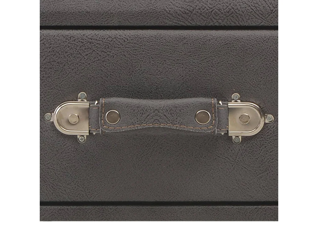 Banc avec tiroirs 80 cm Gris Similicuir
