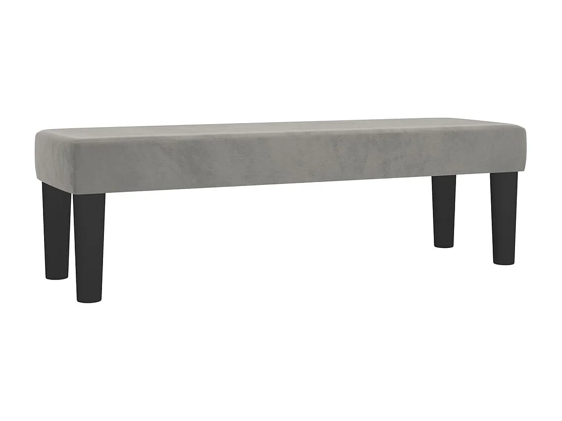 Sitzbank Hellgrau 100x30x30 cm Samt