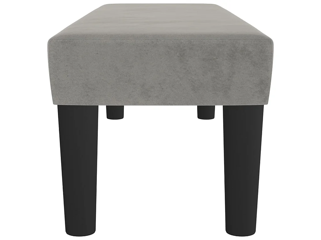 Sitzbank Hellgrau 100x30x30 cm Samt