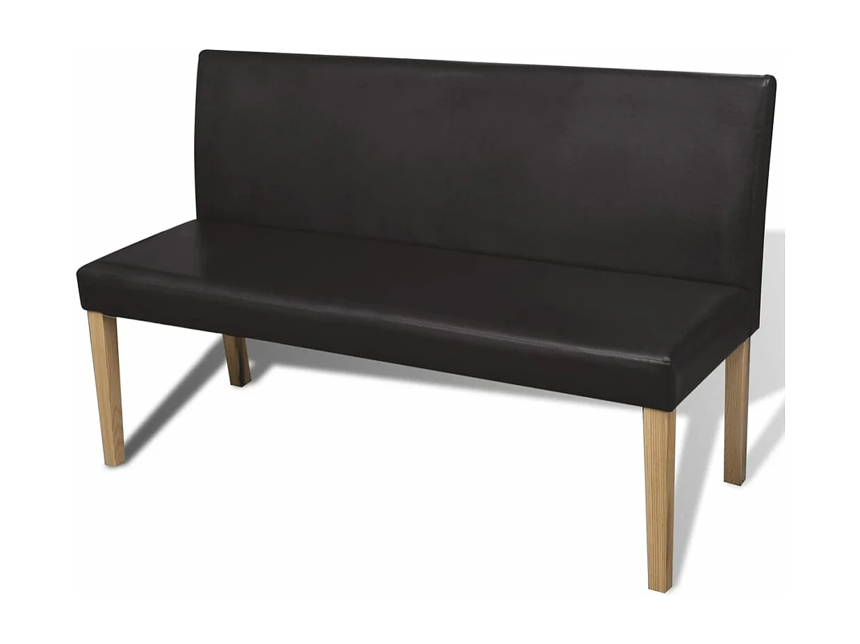 Panca 139,5 cm Marrone Scuro in Similpelle