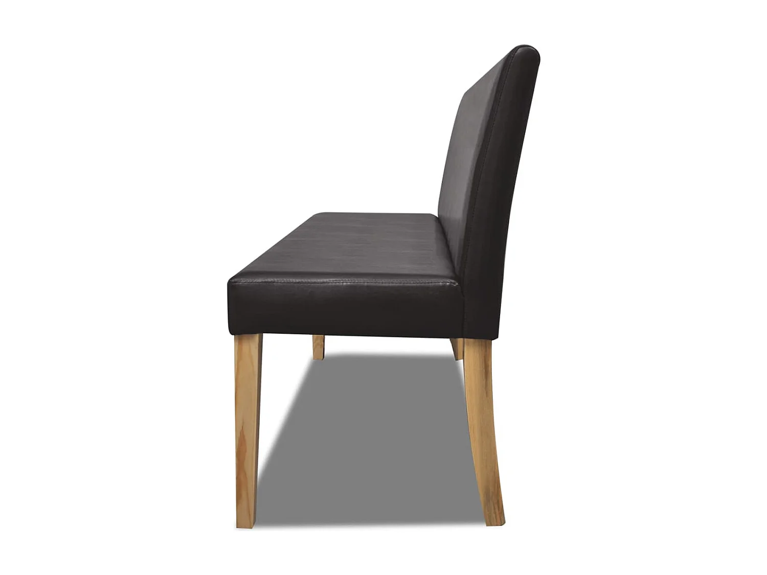 Sitzbank 139,5 cm Dunkelbraun Kunstleder