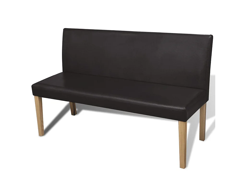 Banc 139,5 cm Marron foncé Similicuir