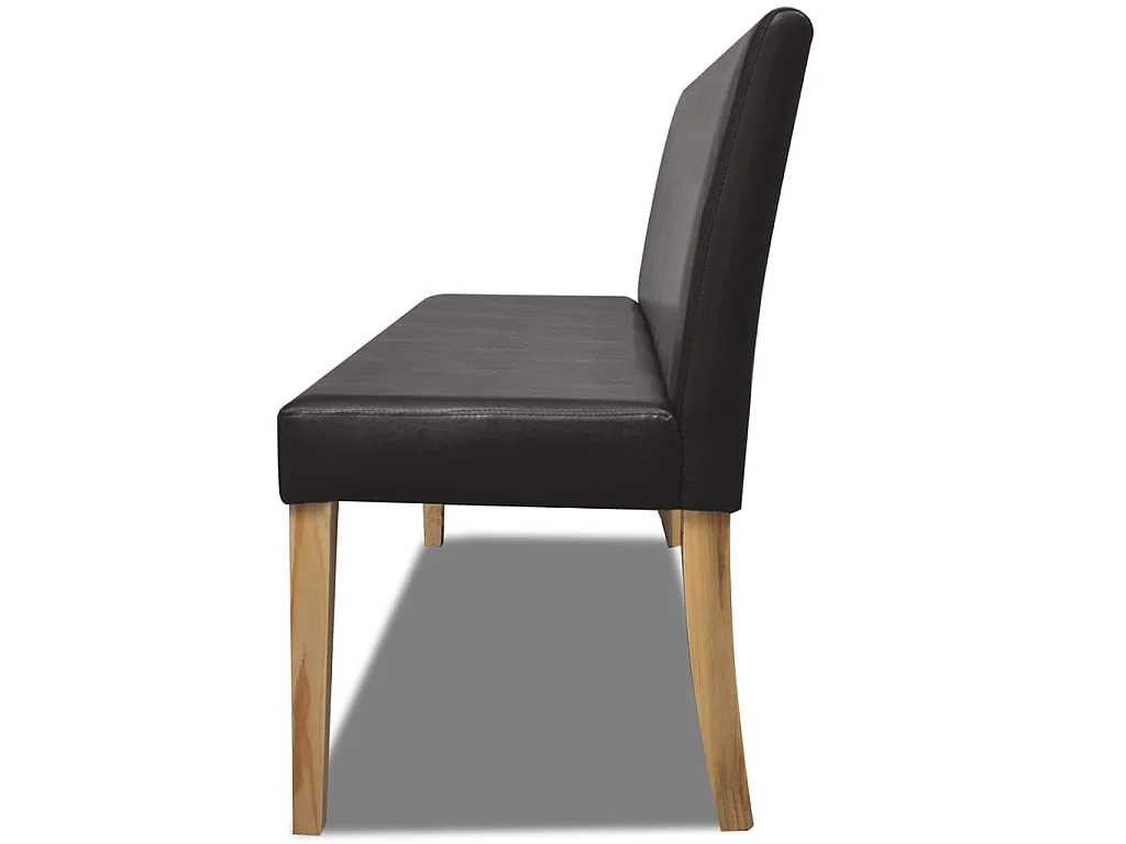 Banc 139,5 cm Marron foncé Similicuir