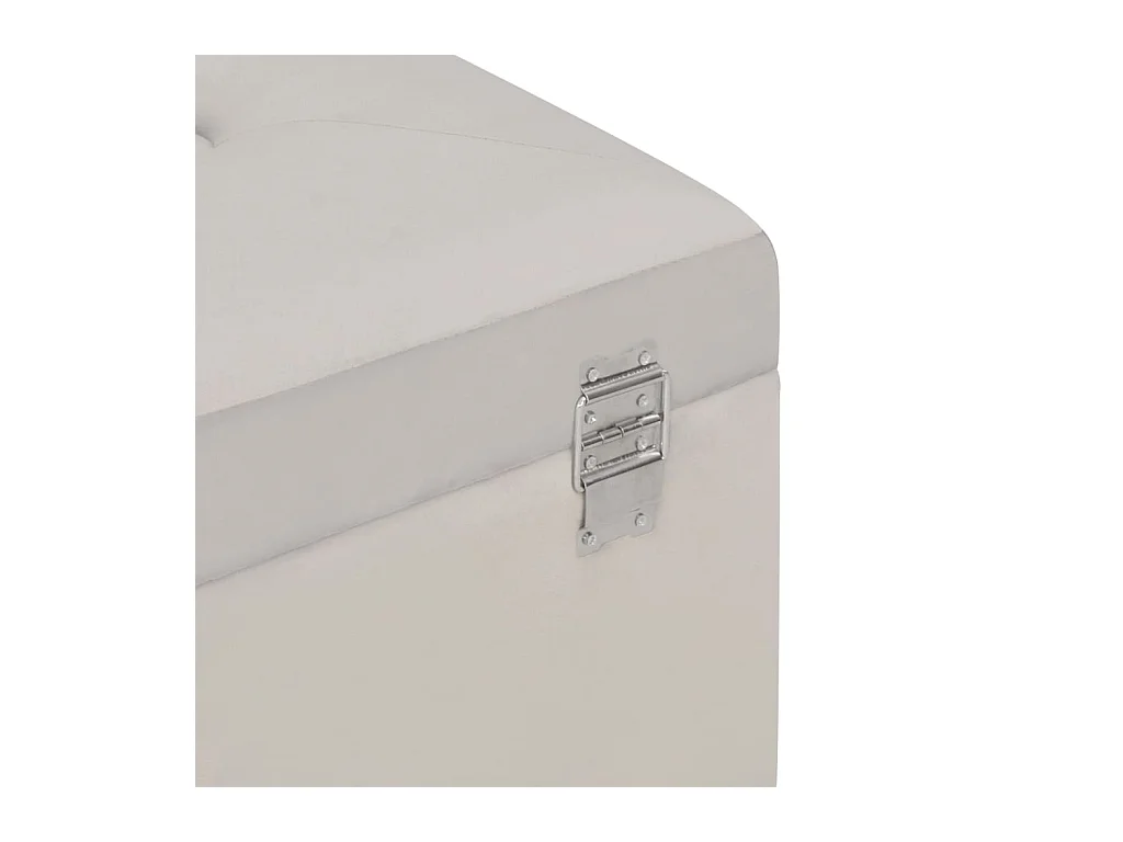 Banc avec compartiment de rangement 80 cm Gris Velours