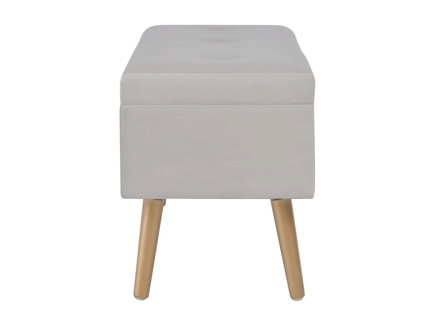 Bank mit Stauraum 80 cm Grau Samt