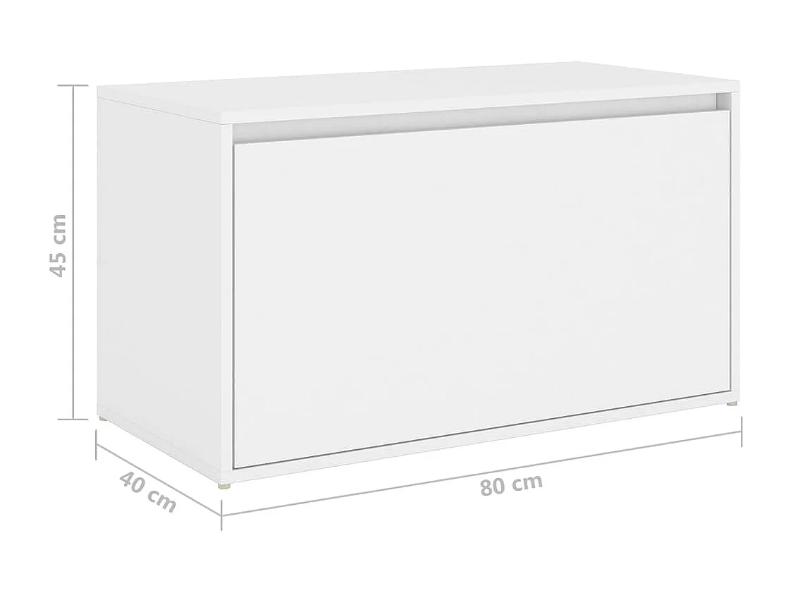 Banco de corredor 80x40x45 cm derivados de madeira branco