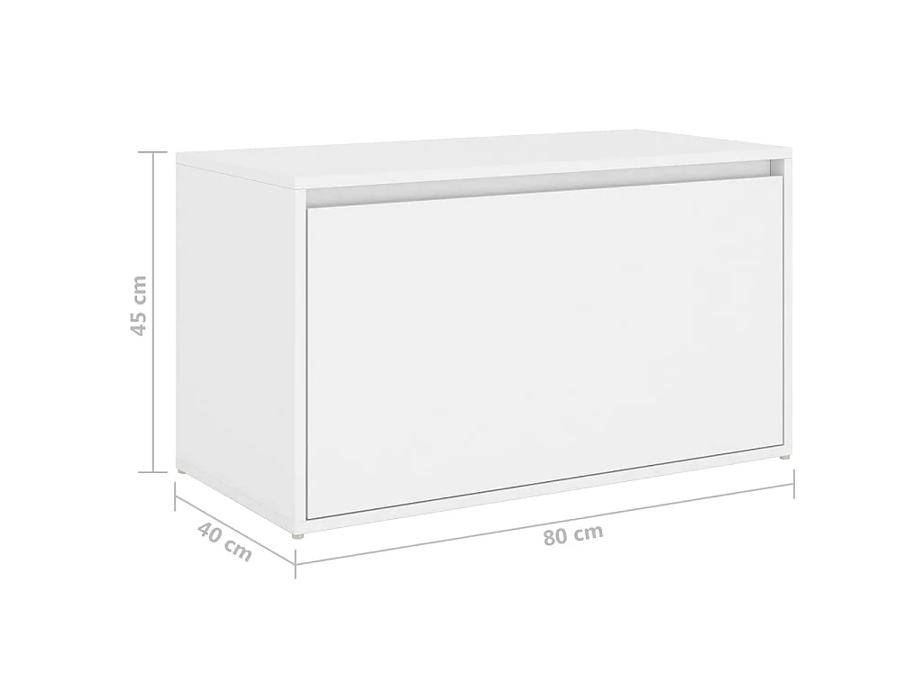Banc d'entrée 80x40x45 cm Blanc Bois d’ingénierie