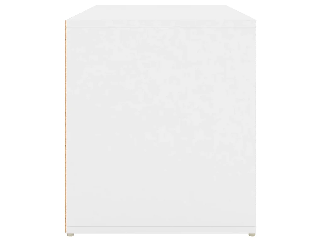 Banc d'entrée 80x40x45 cm Blanc Bois d’ingénierie