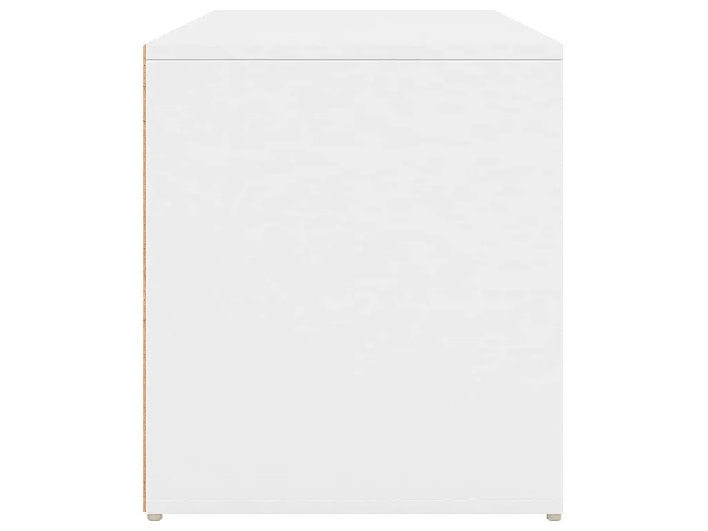 Banc d'entrée 80x40x45 cm Blanc Bois d’ingénierie