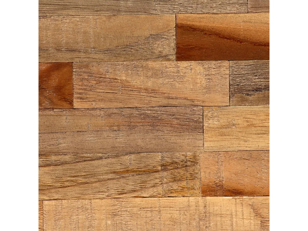 Panca in Legno di Teak di Recupero e Acciaio 160x35x45 cm