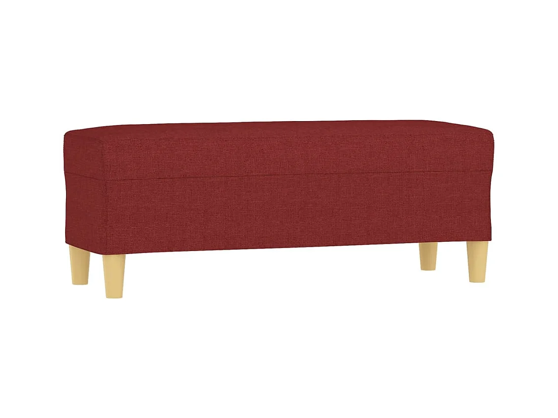Banc Rouge bordeaux 100x35x41 cm Tissu